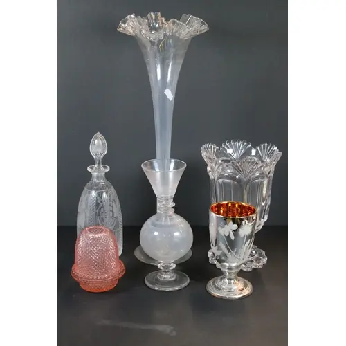 Group of antique and later glassware, to comprise 19th centu...