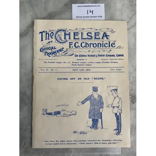1906 - 1907 Chelsea v Wolves + Fulham v West Ham Football Pr...