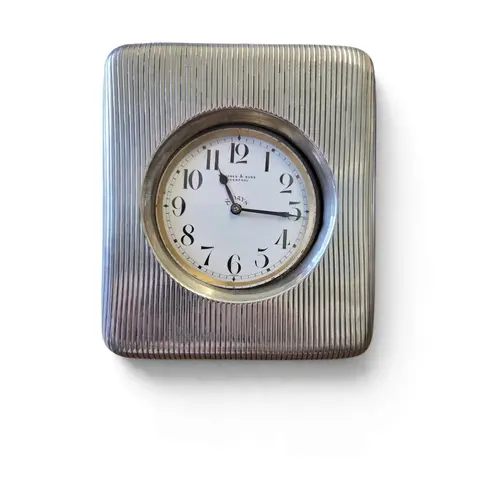 A good Chester silver-cased travelling clock, hallmarked for...