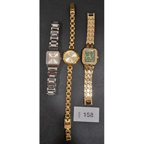 THREE FASHION WATCHES comprising Titan, 21 Design and Chibao...