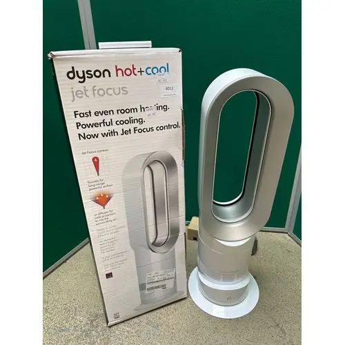 A Dyson AM09 hot and cool fan with remote, original RRP £324...