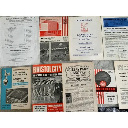 FA Youth Cup Semi Final Football Programmes: 63/64 Sunderlan...