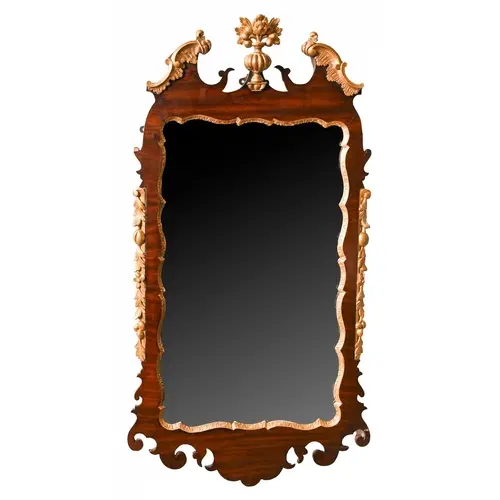 A Victorian parcel gilt revived rococo mirror, in George II ...