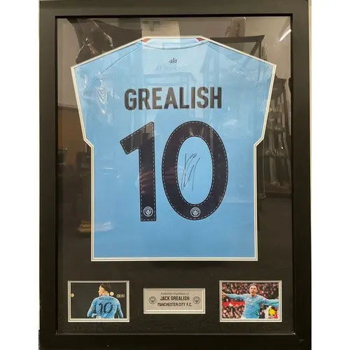 A Jack Grealish Manchester City autographed replica Football...