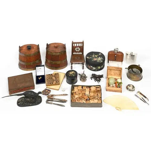 Miscellaneous Victorian and later bygones, to include miniat...