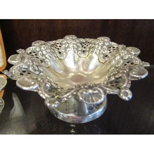 Antique Silver Bon Bon Dish Pedestal Form Approximately 8cm ...