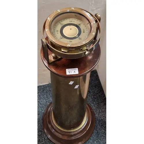 Vintage ship’s binnacle compass, Royal Navy Pattern 0183, mo...