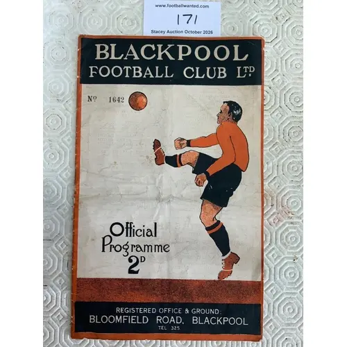 1932 England v Ireland At Blackpool Signed Football Programm...