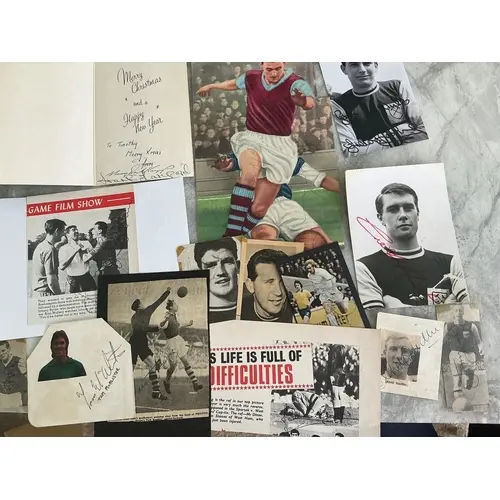 West Ham Signed Football Magazine Pictures: Christmas card f...