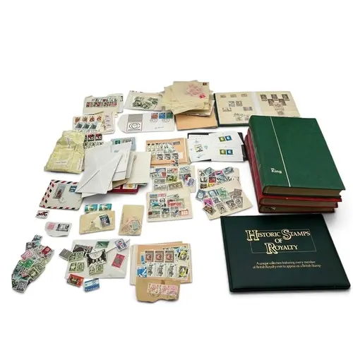 A COLLECTION OF STAMPS To include British and Belgian....