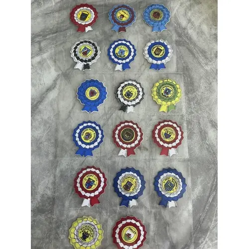 Babs Soccer Rosettes Football Cards: Team badges in the form...
