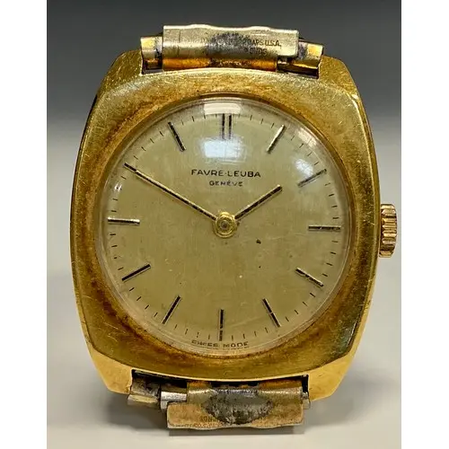 Favre Leuba - a 1970s ladies 18ct gold cased wristwatch, 24...