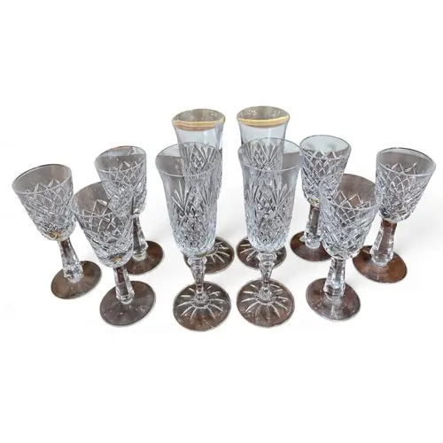 A quantity of Crystal Glasses some possibly Waterford.