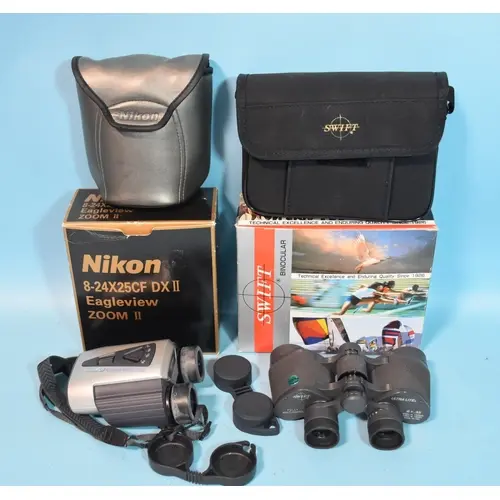 A pair of Nikon 8-24 x 25CF DXII Eagleview Zoom II binocular...