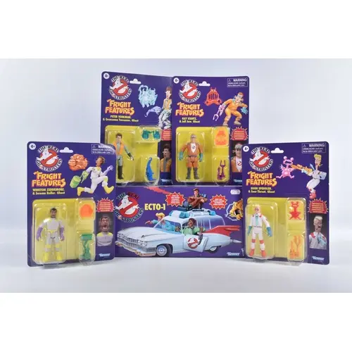 FOUR SEALED HASBRO KENNER THE REAL GHOSTBUSTERS ACTION FIGUR...
