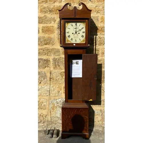 A Bridport longcase clock by Joseph Booth of Bridport, 205cm...