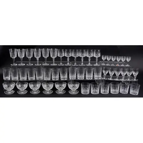Large selection of cut glass and crystal drinking glasses in...