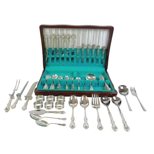 An American Fine Arts sterling silver canteen of cutlery, in...