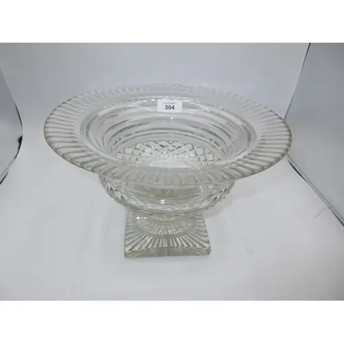 Cut Glass Pedestal Bowl, 28cm d, 19cm h