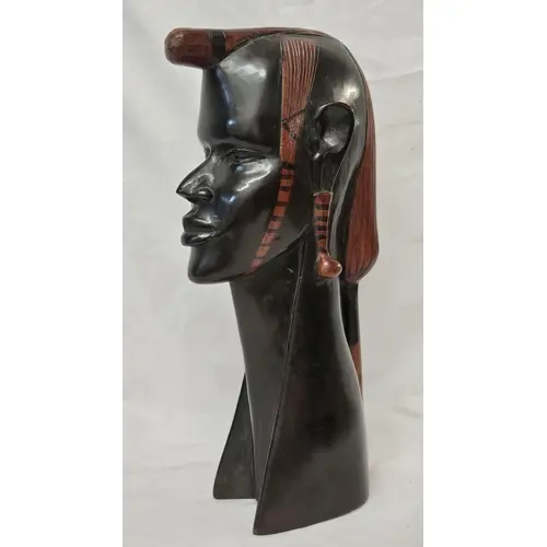 Large East African/Masai Style Sculptural Hardwood Bust appr...