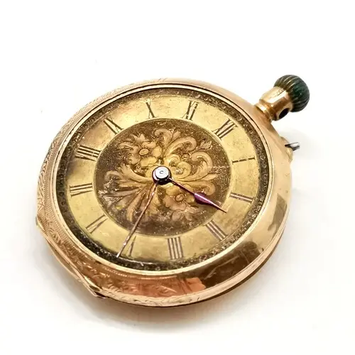 Antique 15ct gold cased fob watch by A.G.R (East Slough) - 3...