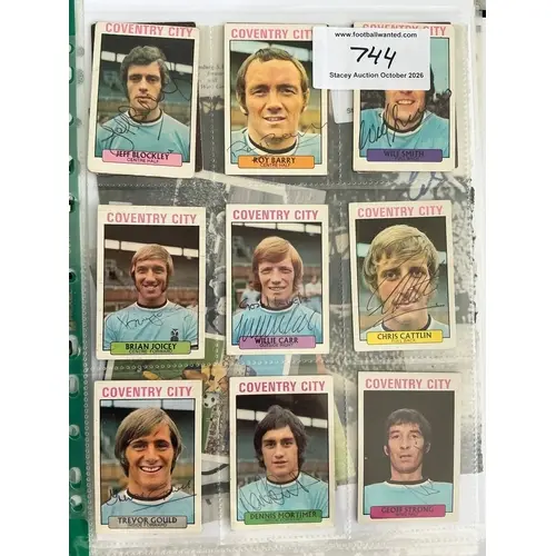 Coventry City 1971 Signed A+BC Football Cards: 12 cards with...