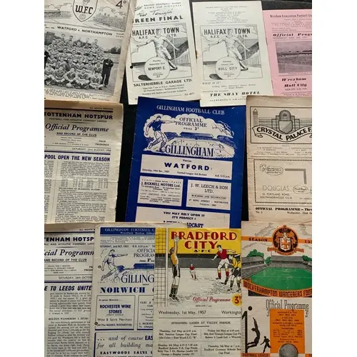 1950s Football Programmes: 18 different home clubs with majo...