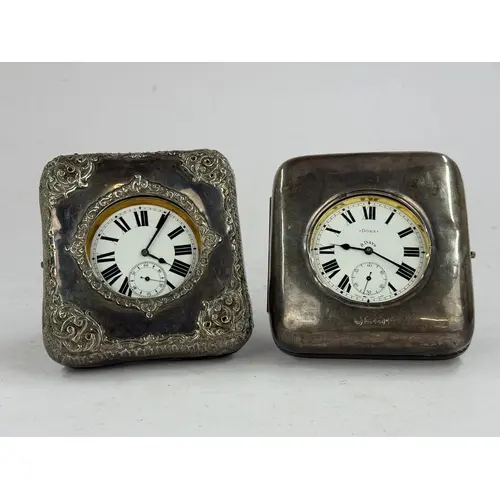 Watches: a nickel cased 6.5cm Goliath pocket watch, 'The Dox...
