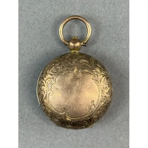 Decorative Arts: a 9ct gold single sovereign case by Rolason...