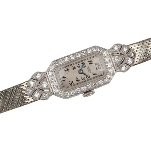 Plojoux, a lady's Art Deco diamond cocktail watch, 1920s and...