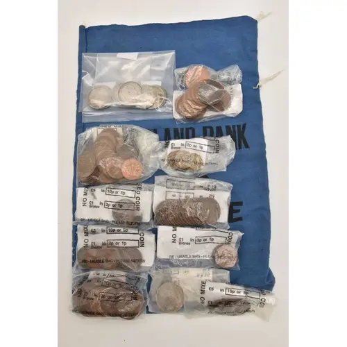 Silver. A box containing pre-decimal coins including a 1906 ...