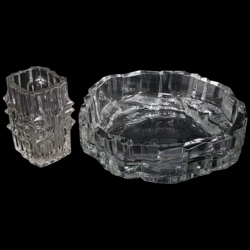 TAPIO WIRKKALA, Finland, a large glass bowl, inscribed 'Ahls...