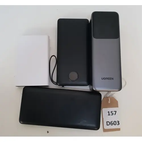 FOUR POWER BANKS COMPRISING ANKER, UGREEN 200W, VEEKTOMX AND...