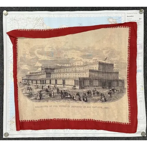 Silk Scarves: Crystal Palace Exhibition 1851, silk scarf, re...