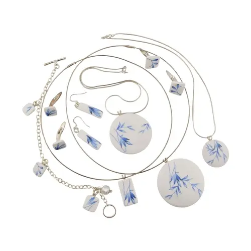 Karen Welsh - A selection of silver and bone china jewellery...