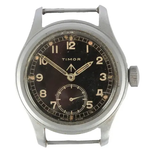 A gentleman's brushed and stainless steel WW2 Timor British ...