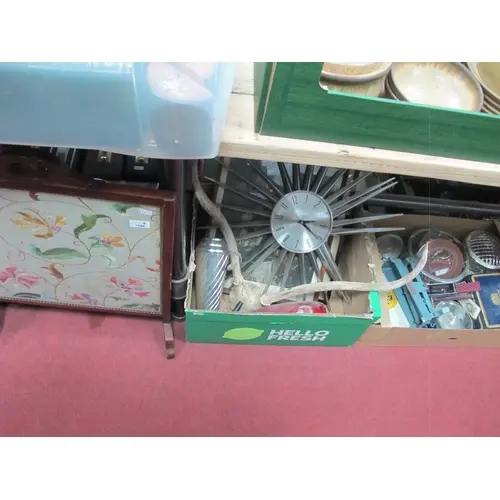 Collectables and metalware, including brass thermometers, vi...
