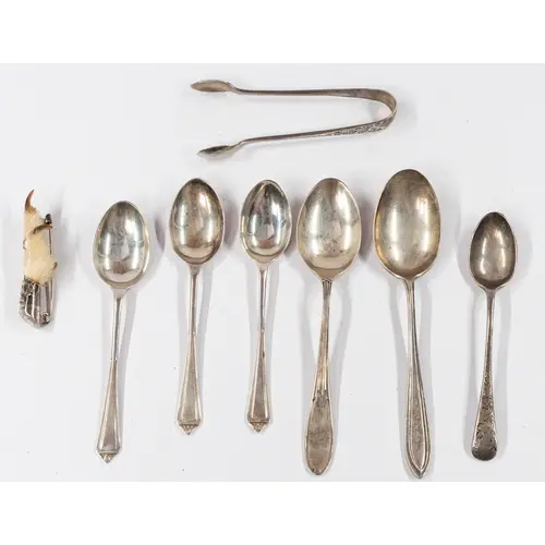 Hallmarked Silver: Hallmarked Silver: Pair of sugar tongs, ...