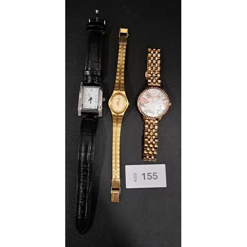 THREE FASHION WATCHES comprising, Oliva Burton (not ticking...