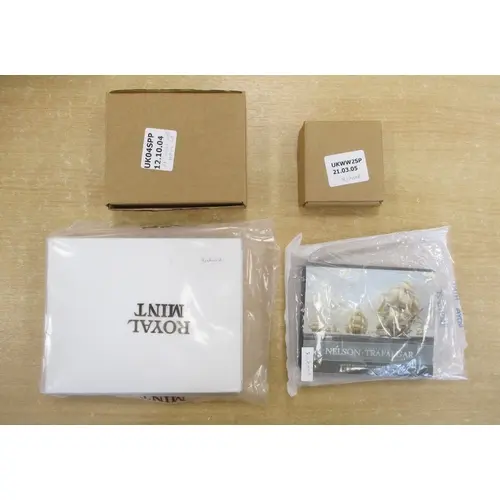 Collection of boxed Royal Mint silver proof FDC sets include...