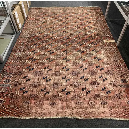 Rugs & Carpets: Mid 20th-century Turkmen hand knotted ru...