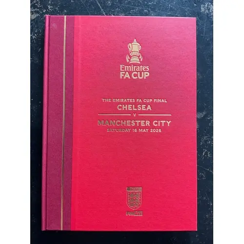 2026 Hardback FA Cup Final Football Programme: Manchester Ci...