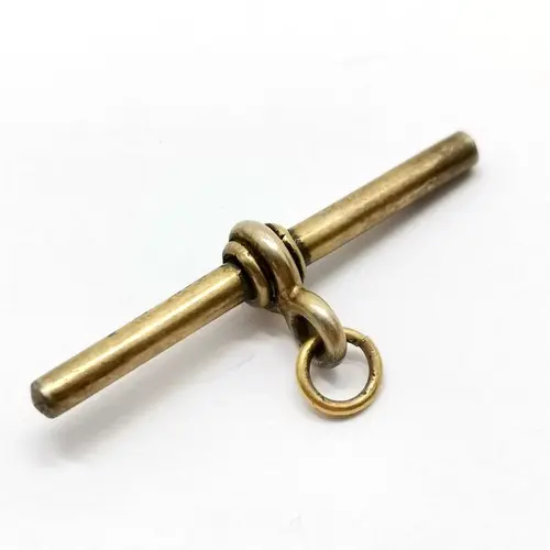 Antique silver hallmarked t-bar pendant - 3.8cm & 3.7g
