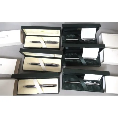 Group of six Concorde souvenir pencils and pens, in original...