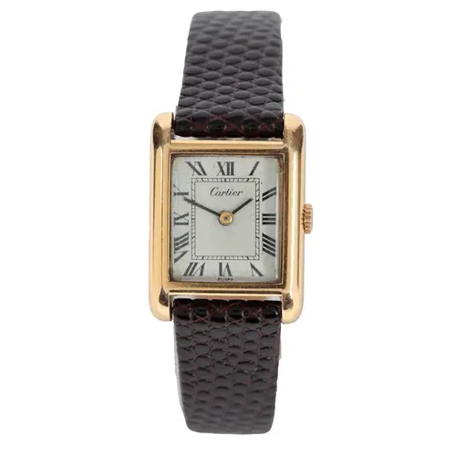 A lady's late 20th century 18k gold electroplated Cartier ma...