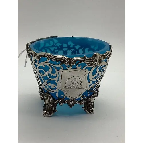 A Decorative Victorian Hallmarked Silver Openwork Glass Line...