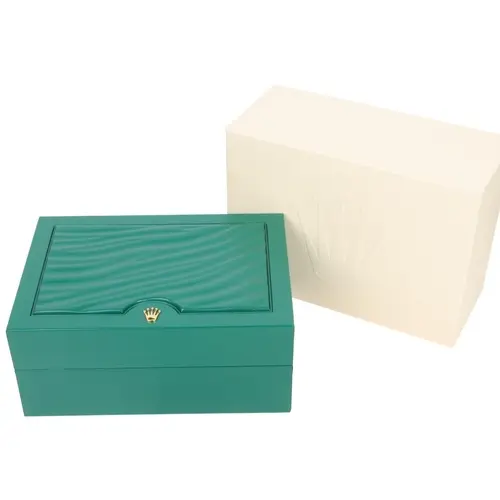 ROLEX - a green leather Oyster M watch box, ref. 39139.8064,...