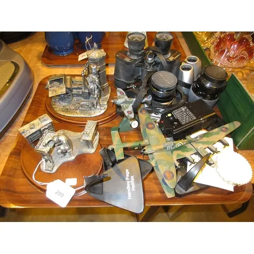 Pentax Camera, Tasco Binoculars, Model Aircraft etc