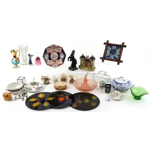 Antique and later china and glassware including an Art Deco ...
