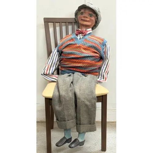 A vintage ventriloquist's dummy